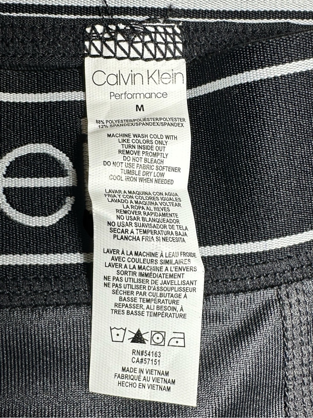 Calvin Klein Performance Black Logo-Waist Leggings 7/8 Sz M - Picture 5 of 9